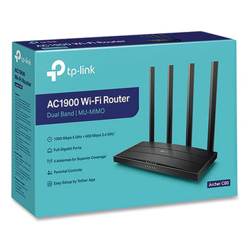 TP-Link Archer C80 Ac1900 Wireless Mu-mimo Wi-fi 5 Router, 5 Ports, Dual-band 2.4 Ghz-5 Ghz freeshipping - TVN Wholesale